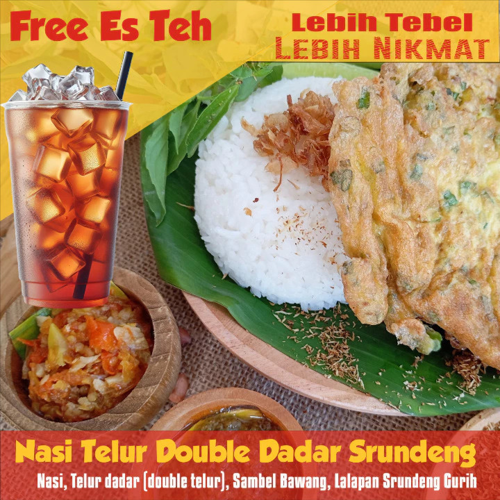 Nasi Telur Double  Dadar  Xtra Es Teh