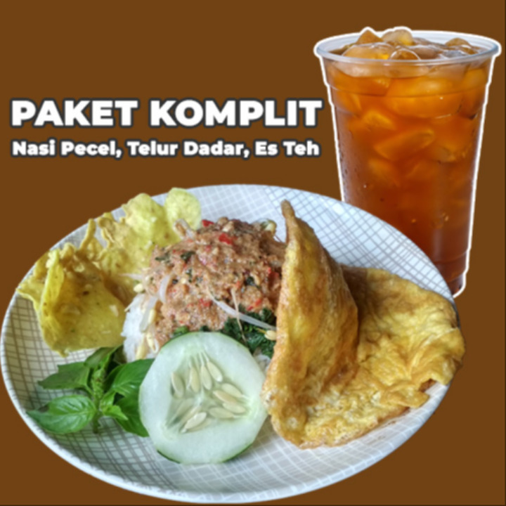 Paket Pecel Telor Dadar + Es teh