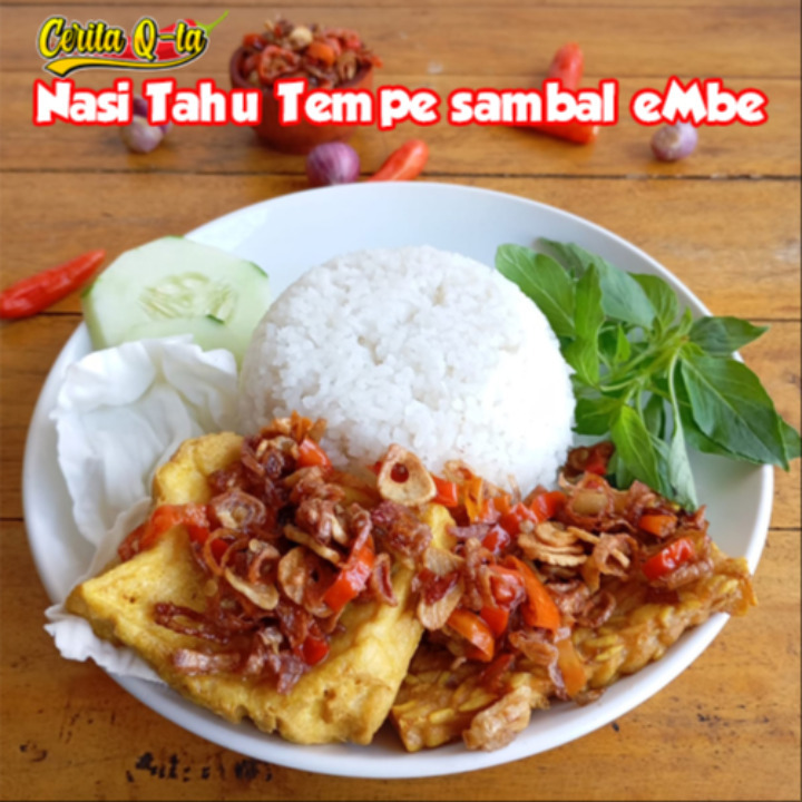 Nasi Tahu Tempe Sambal Embe