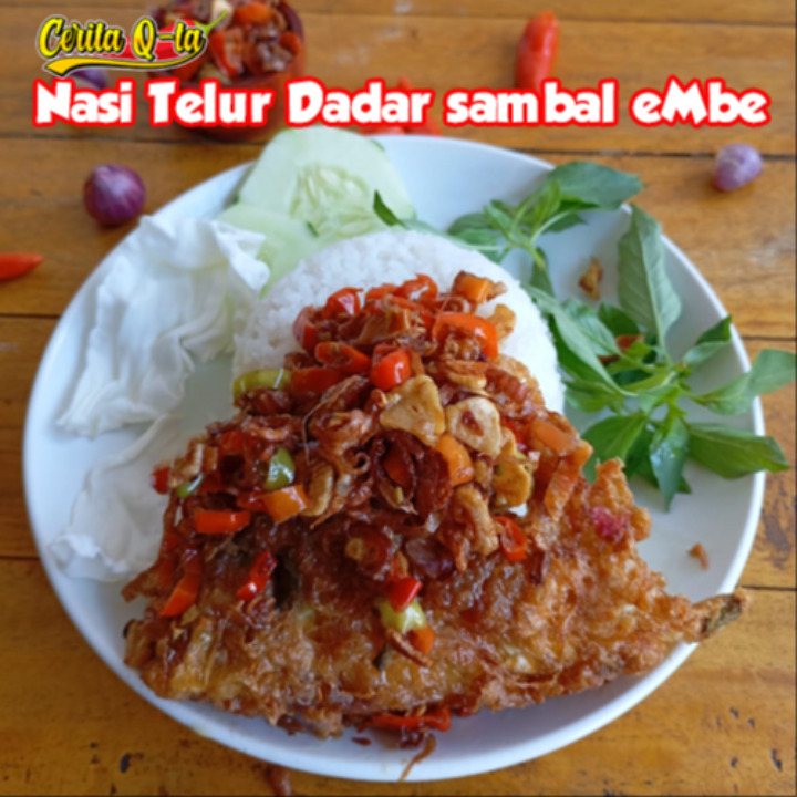 Nasi Telur Dadar Sambal Embe