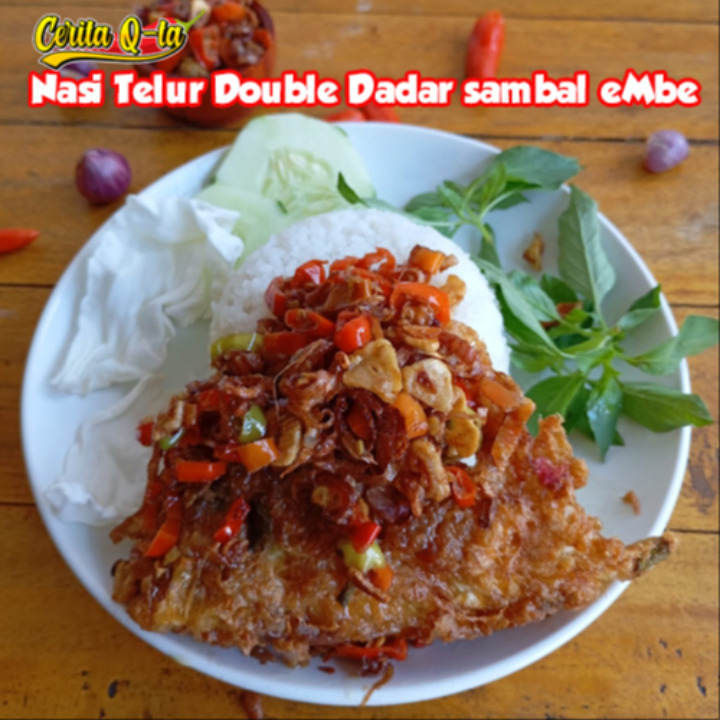 Nasi Telur Dadar Jumbo sambal Embe