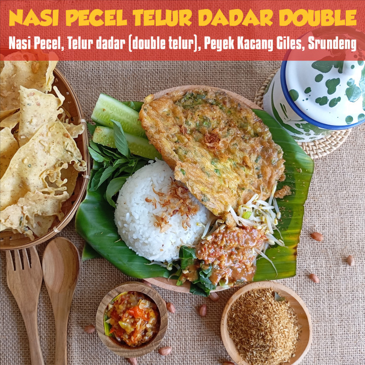 Nasi Pecel Telur Double Dadar