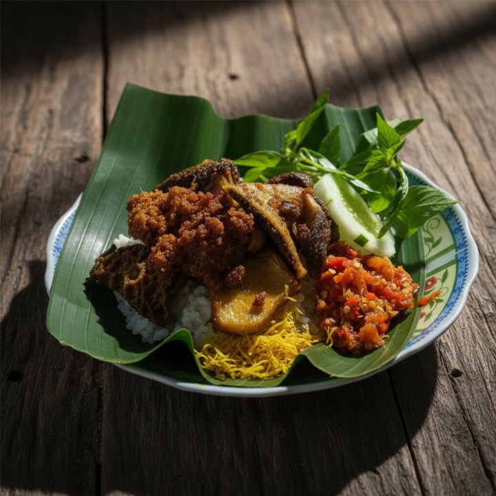 Nasi Babat sambal bawang